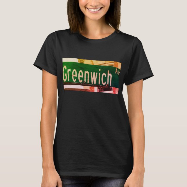Camiseta Greenwich Ave, Greenwich, CT T-Shirt (Frente)