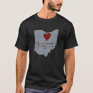 Camiseta GREENWICH Ohio Cidade do OH EUA Cute Souvenir