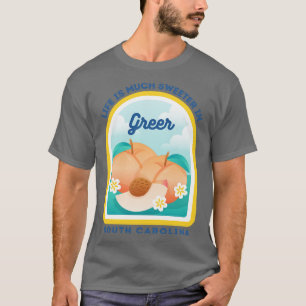 Camiseta Greer South olina SC Peach Tourist Souvenir