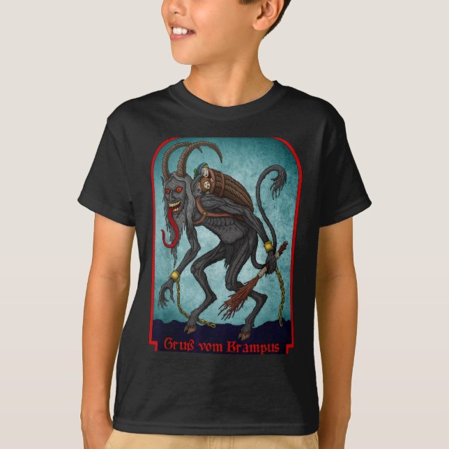 Camiseta Greetings From Ss Vom Krampus Christmas Festive Ho (Frente)