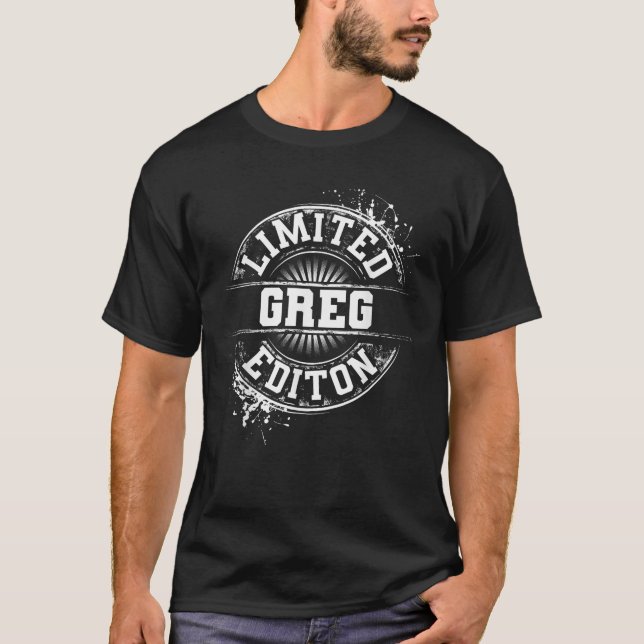 Camiseta GREG Limited Edition Engraçado Piada de Nome Perso (Frente)