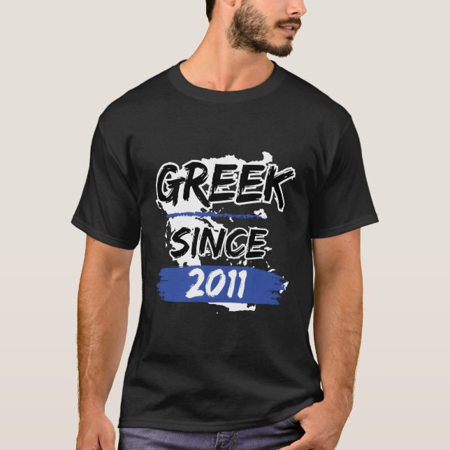 Camiseta Grego Desde 2011 Mapa de Grécias Grego (Frente)