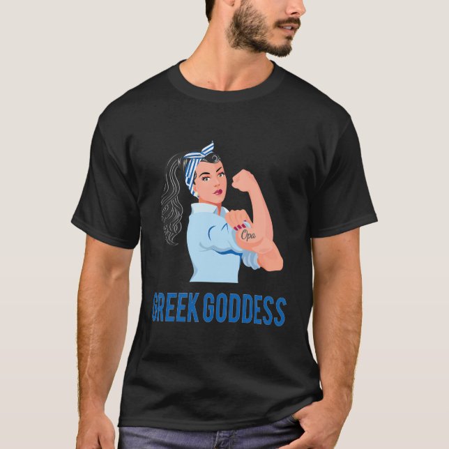 Camiseta Grego Deusa Grega Fortes Mulheres Opa Grego Pr (Frente)