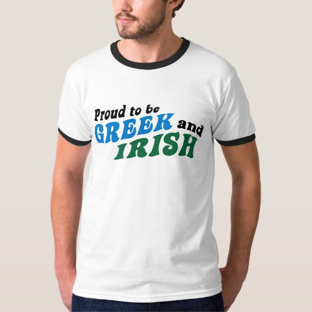 Camiseta Grego e irlandês orgulhosos (Frente)