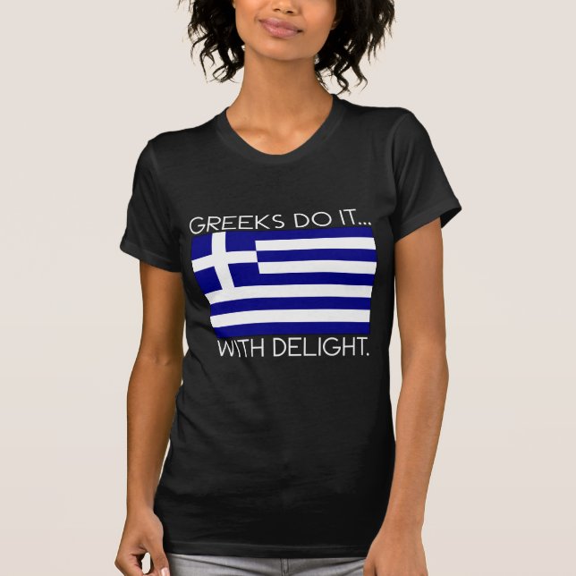 Camiseta Grego Faça... Com Prazer (Frente)