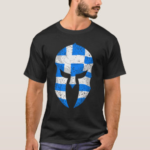 Camiseta Grego Funny Helmet Bandeira Spartan Presente Para