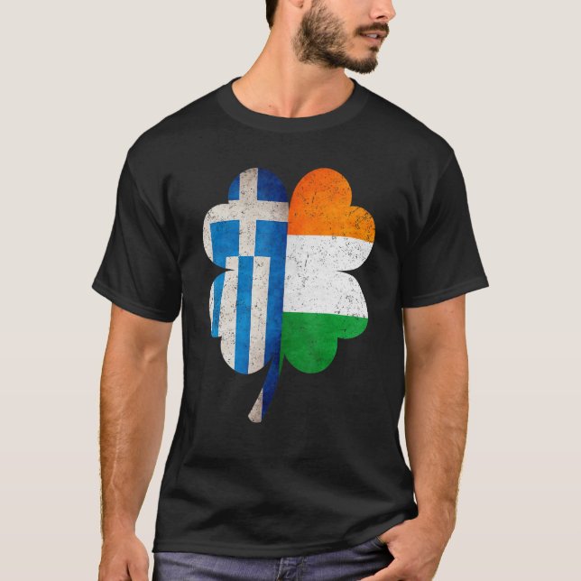 Camiseta Grego - Irlandês Shamrock Grécia Irlanda - Rua de  (Frente)