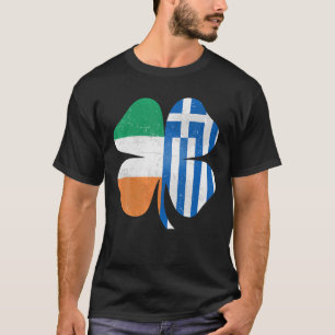 Camiseta Grego irlandês Shamrock Grécia Irlanda Rua de Pa