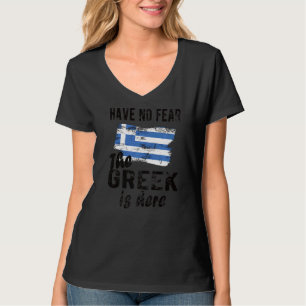 Camiseta Grego Orgulhoso Está Aqui Grécia Bandeira Raízes G