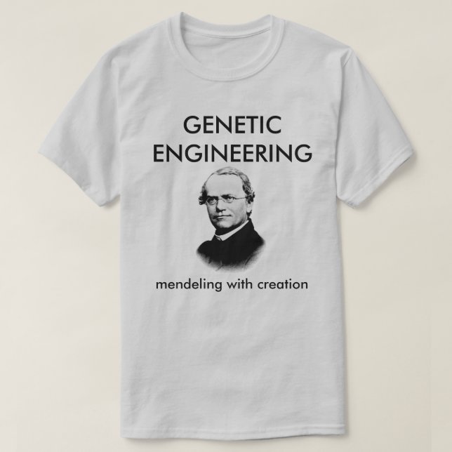 Camiseta Gregor Mendel Genética Engenharia (Frente do Design)