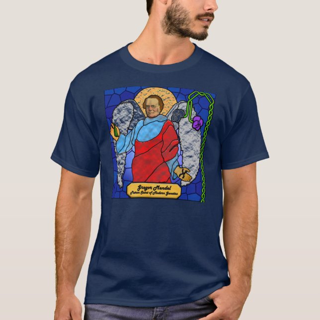 Camiseta Gregor Mendel - vitral (Frente)
