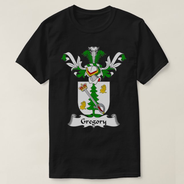 Camiseta Gregory Casaco da Guarda Familiar de Armas (Frente do Design)