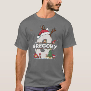Camiseta Gregory Christmasw Gregory Name para xmas engraçad