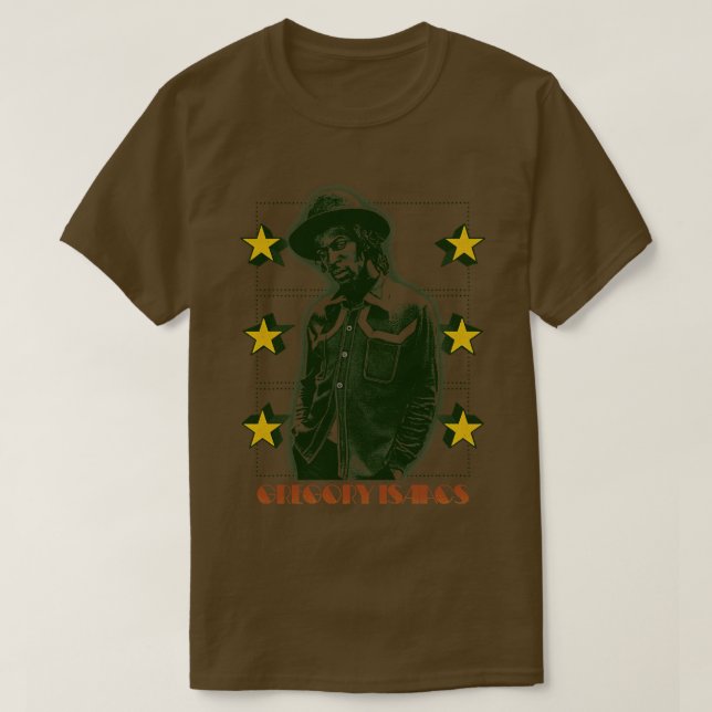 Camiseta Gregory Isaacs Original Retro Fan Art (Frente do Design)