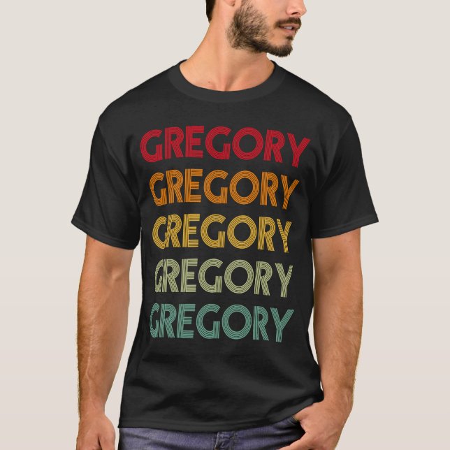 Camiseta Gregory Retro Name Humor Apelido (Frente)