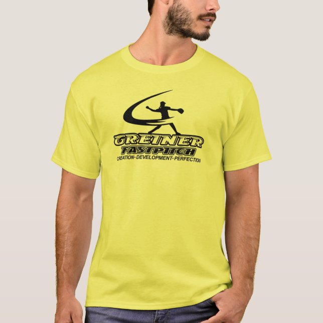 Camiseta Greiner Fastpitch - (amarelo) eu estarei tendo…. (Frente)