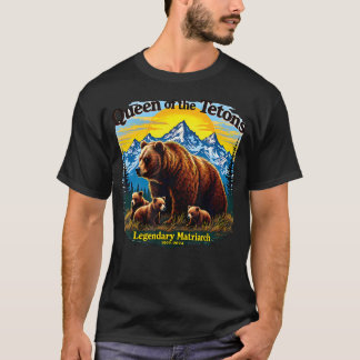 Camiseta Grelha 399 Homenageada Rainha Do Urso De Tetons