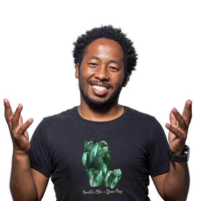 Camiseta Grelha Como um Onyx Verde - O Aniversário Perfeito (Criador carregado)