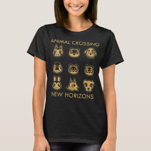 Camiseta Grelha de Caracteres dos Novos Horizontes em Anima