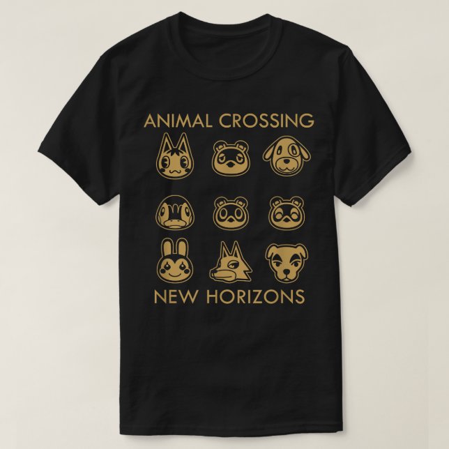 Camiseta Grelha de Caracteres dos Novos Horizontes em Anima (Frente do Design)