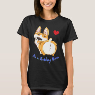 Camiseta Grelha de Corgi em Torno da Rainha Melhor Twerk 91