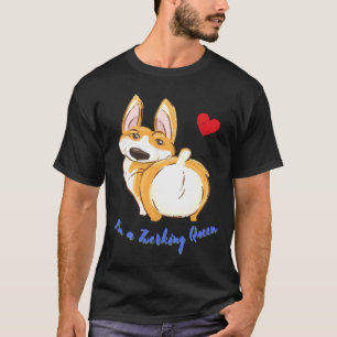 Camiseta Grelha de Corgi em Torno da Rainha Melhor Twerk 91