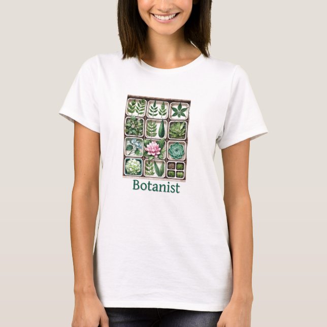 Camiseta Grelha de Entusiastas de Plantas Botânicas (Frente)