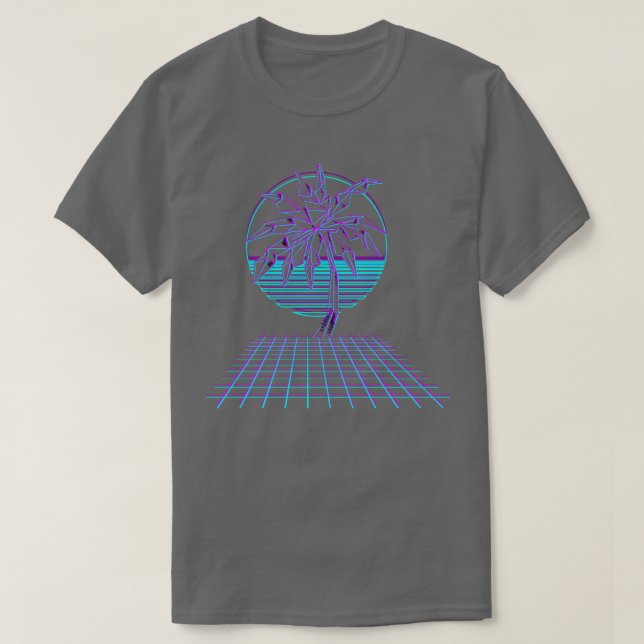 Camiseta Grelha de Palmas Sunset (Frente do Design)