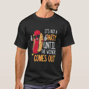 Camiseta Grelha de Vintagem de Cachorro Quente
