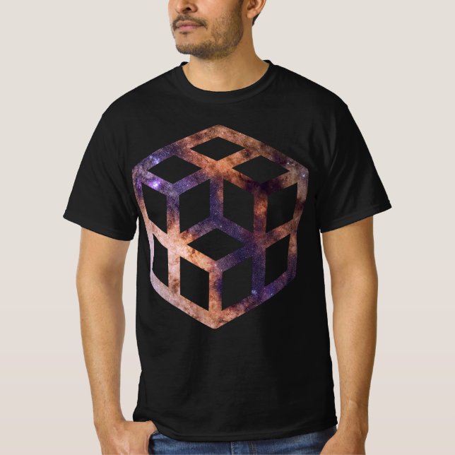 Camiseta Grelha espacial Astro Geometria T-Shirt (Frente)