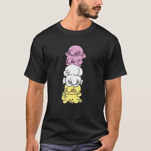 Camiseta Grelha Sinalizador Twiner Orgulho Lgbtq Blobfishes (Frente)