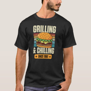 Camiseta Grelhando E Esfriando Desde 1981 Tema de Hambúrgue