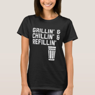 Camiseta Grelhando Relaxando Recarregando Churrasco Engraça