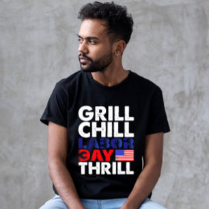 Camiseta Grelhar América EUA Dia do Trabalho Churrasco Frio