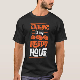 Camiseta Grelhar É Minha Hora Feliz Carne de Grelhar Bife d