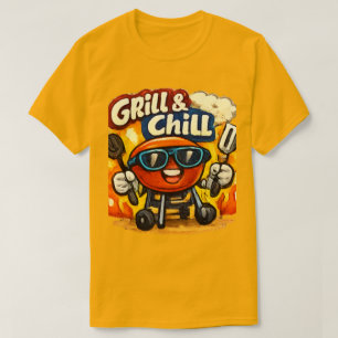 Camiseta Grelhar e Relaxar & Churrasco Divertido