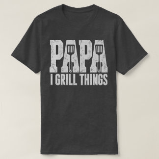 Camiseta Grelhar Papai Churrasco Pai Chef Grelhando Vintage