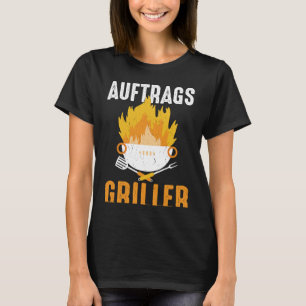Camiseta Grelhas com contrato de impressão em segundo plano