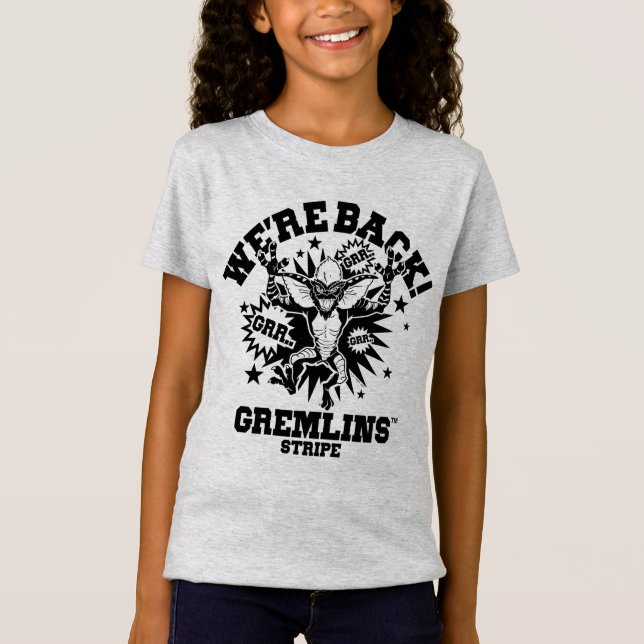 Camiseta Gremlins | Stripe Estamos de volta (Frente)