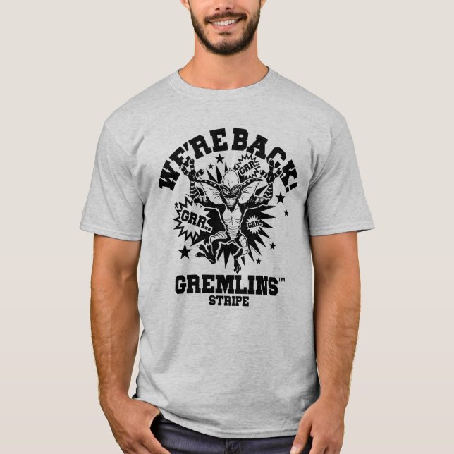 Camiseta Gremlins | Stripe Estamos de volta (Frente)
