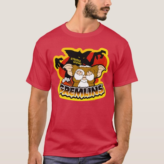 Camiseta Gremlins | Stripe Scaring Gizmo (Frente)
