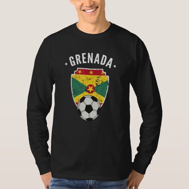 Camiseta Grenada Futebol de Granada Bandeira Grenada Grenad (Frente)