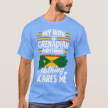 Camiseta Grenada Grenadian Grenadian Flag My Wife Is Grenad<br><div class="desc">Grenada Grenadian Grenadian Flag My Wife Is Grenadian Funny .Awesome Great Funny Souvenir Present Matching Family Clothing Couple Outfit Apparel for mom,  dad,  brother,  sister,  wife,  husband,  son,  daughter,  pops,  mama,  papa,  grandpa,  grandma aunt uncle his hers him ladies.</div>