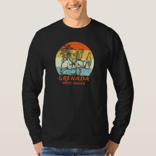 Camiseta Grenada West Indies Vintage Pirate & Parrot Vacati