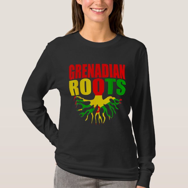 Camiseta Grenadian Roots Grenada Pride Flag (Frente)