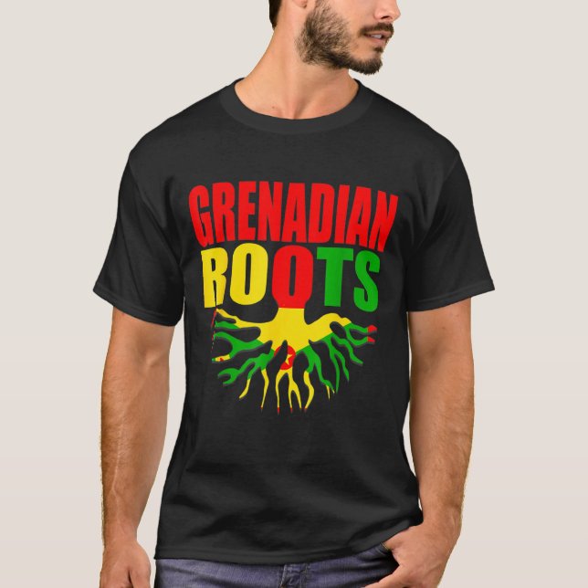 Camiseta Grenadian Roots Grenada Pride Flag (Frente)