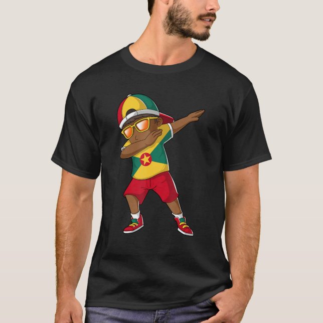Camiseta Grenadiano Dabbing Dance Grenada Roots Heritage (Frente)