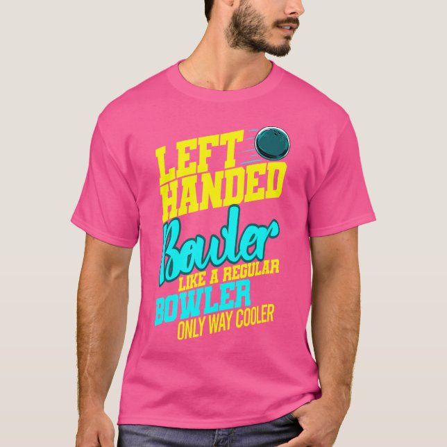 Camiseta Greve de Boliches de Humor com Bola de Bowler à Es (Frente)