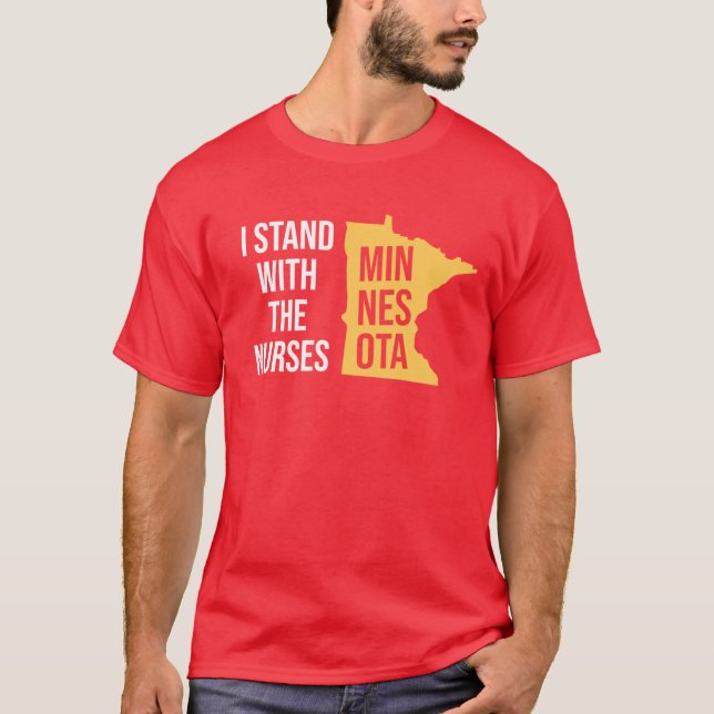 Camiseta greve de enfermeiras de minnesota (Frente)
