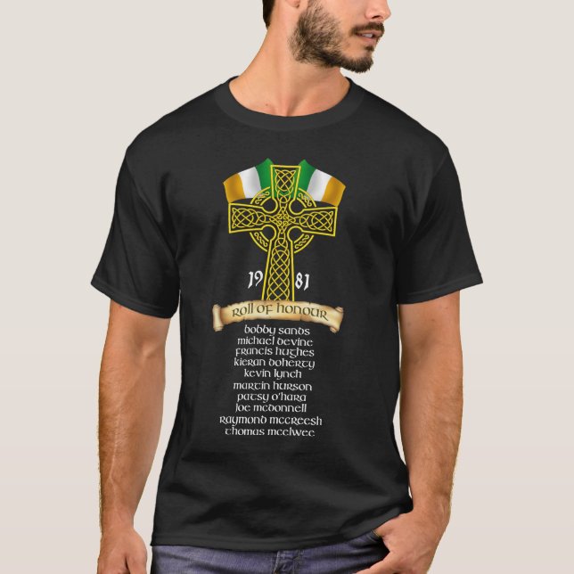 Camiseta Greve de Fome na Irlanda - Comemoração de 1981  (Frente)